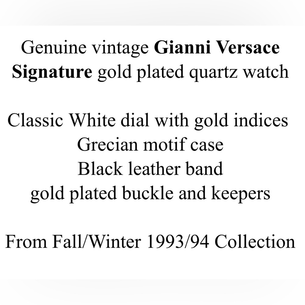 Gianni Versace vintage gold plated Swiss watch - Picture 9 of 10